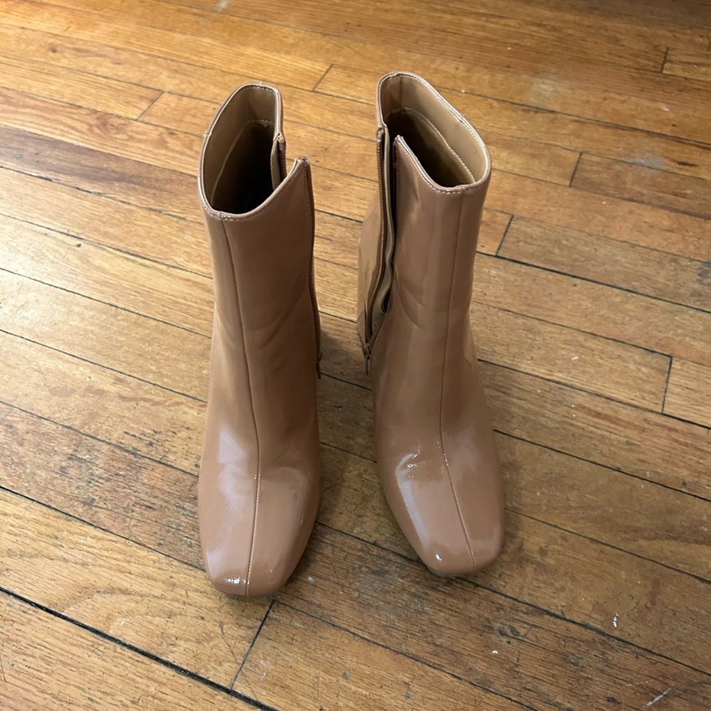 Shiny mini booties